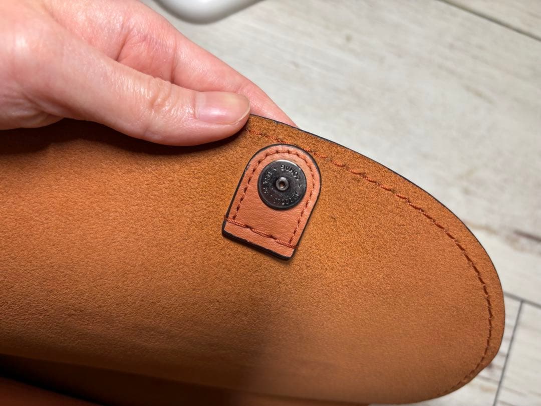 coachブラウンレザーショルダーバッグ