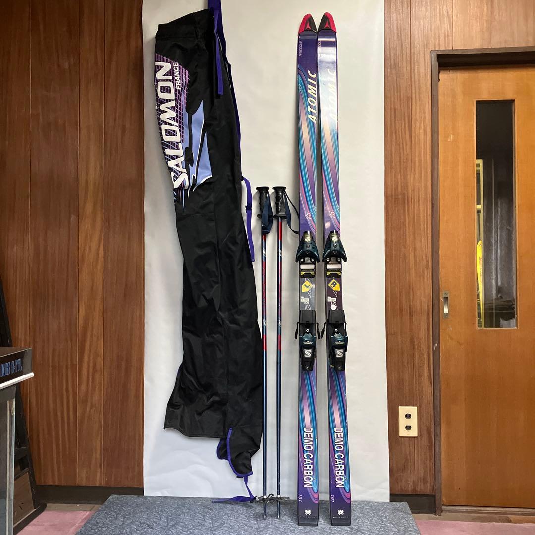 Atomic スキー板　 Salomonビンディング ポール&カバー付き