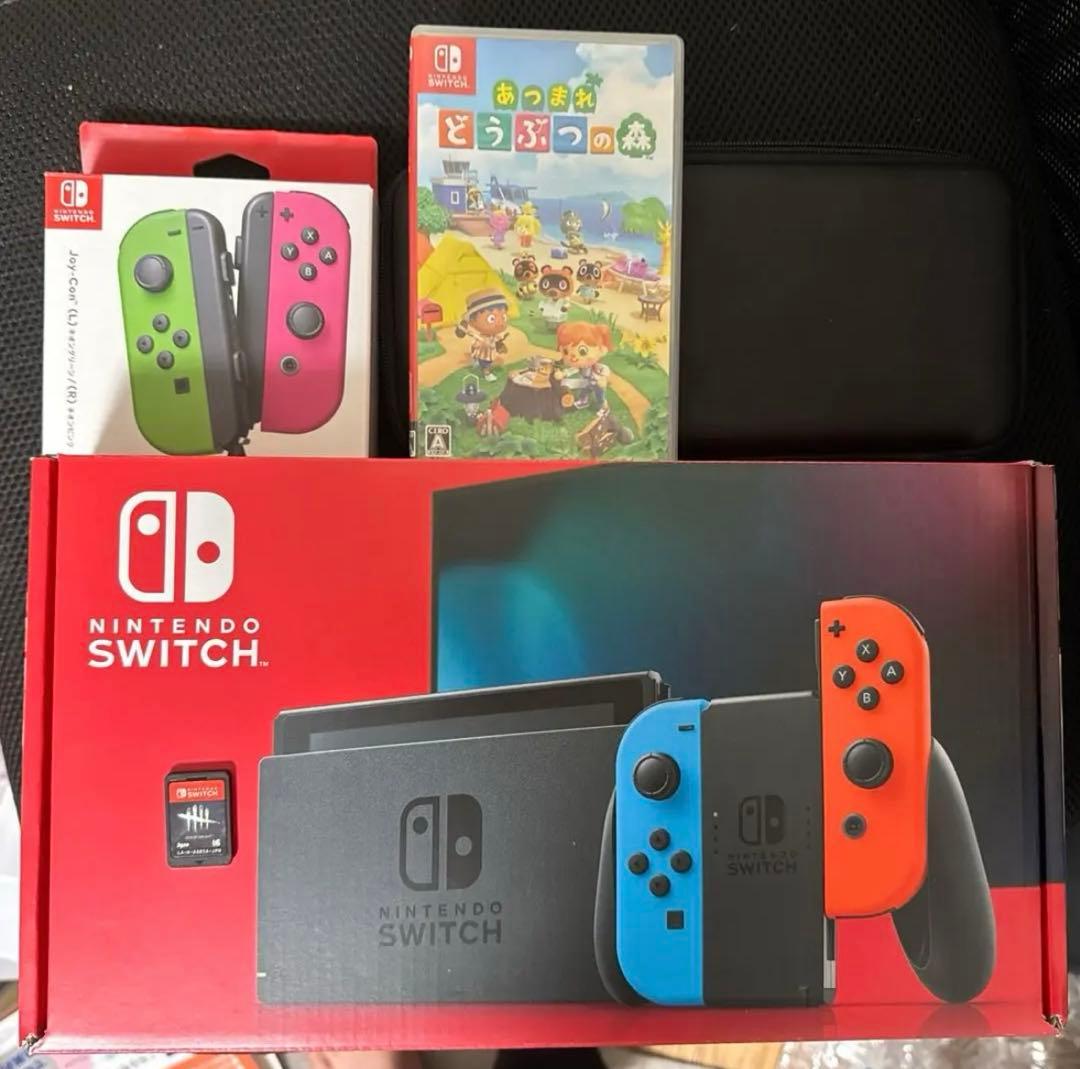 【カセット2個＋ケース＋ジョイコン付き】ニンテンドーSwitch