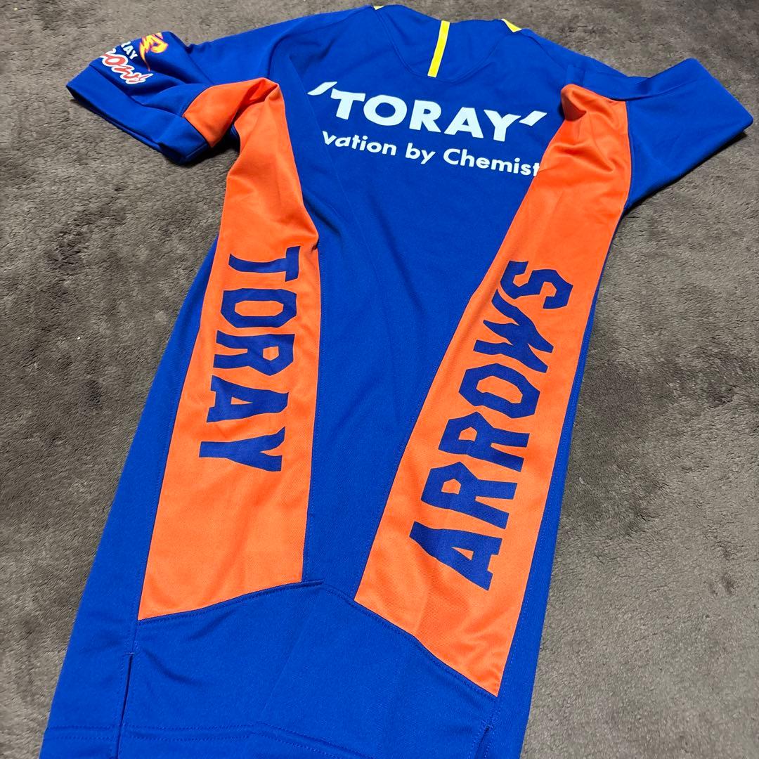 【美品】東レアローズ静岡 アシックス トレーニングウェア 練習着 半袖Tシャツ