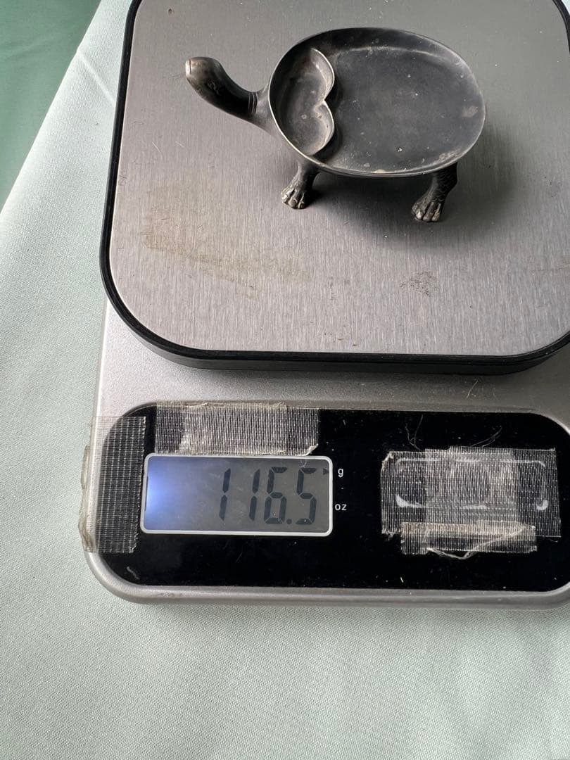 亀の硯　純銀　116.5g