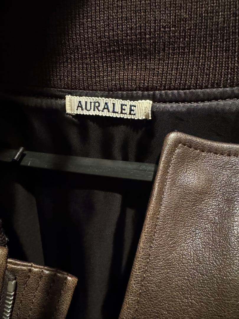 AURALEE LAMB LEATHER FLIGHT BLOUSON サイズ3