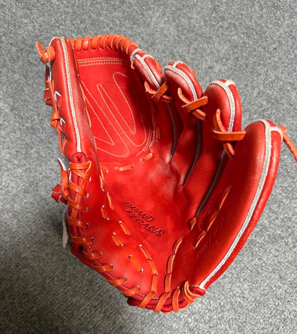 ワールドペガサス　グローブ　軟式　レッド　オレンジ