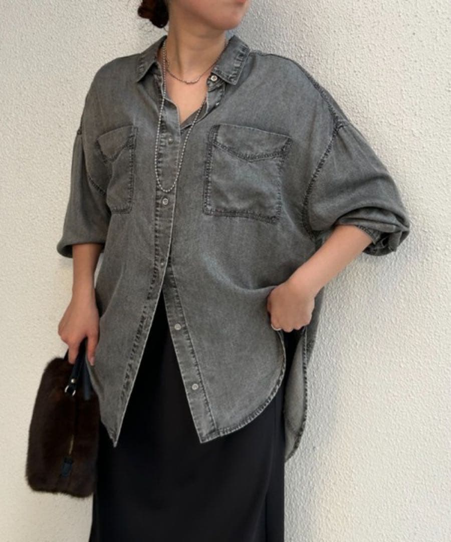 Jena espace merveilleux テンセルデニムシャツ 新品