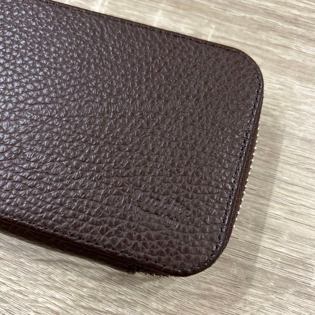 レザーラウンドジップペンケース エッセンシャル ADRIA ウイスキー