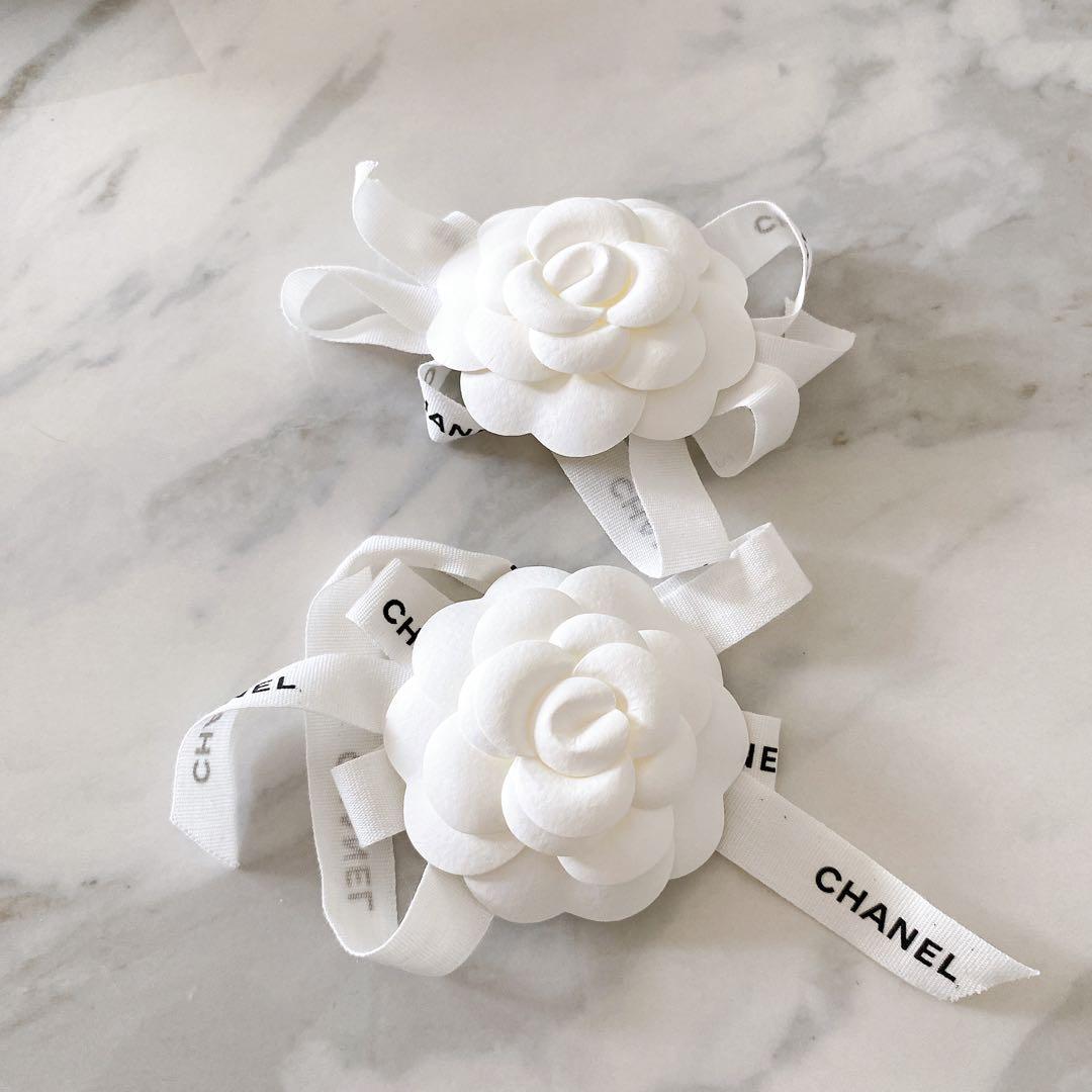 シャネル　アクセサリー　空箱　2箱　カメリア　リボン　CHANEL