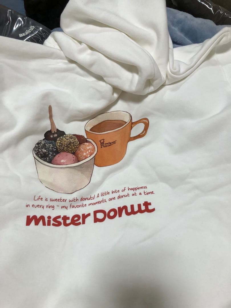 LEPSIM 【Mister Donut】イラストパーカー　 フード付き