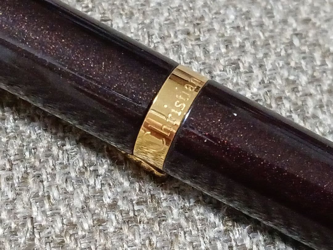 Christian Dior ボールペン ダークブラウン インク青