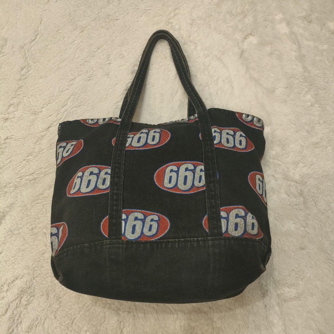 ​希少‼️Supreme 666 Denim Tote Bag Black