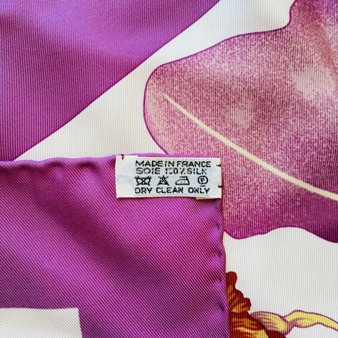 エルメス スカーフ カレ90 Les Capucines ナスタチウム シルク