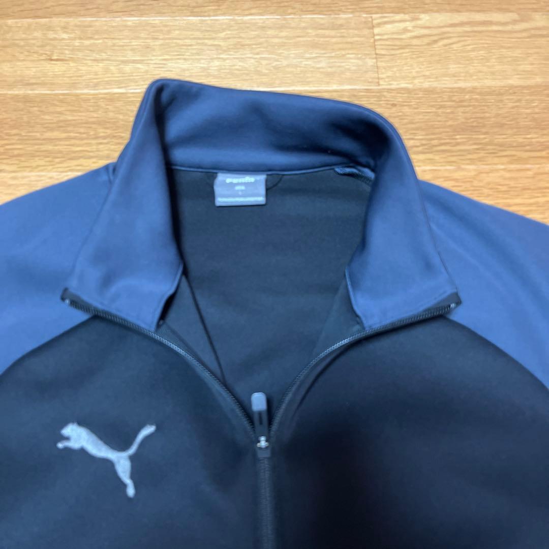 ◇中古美品 PUMA トレーニングジャージ上下セット ブラック Lサイズ