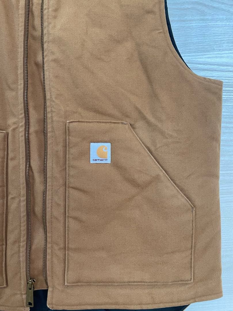 Carhartt ダックベスト Lサイズ ブラウン V01 BRN