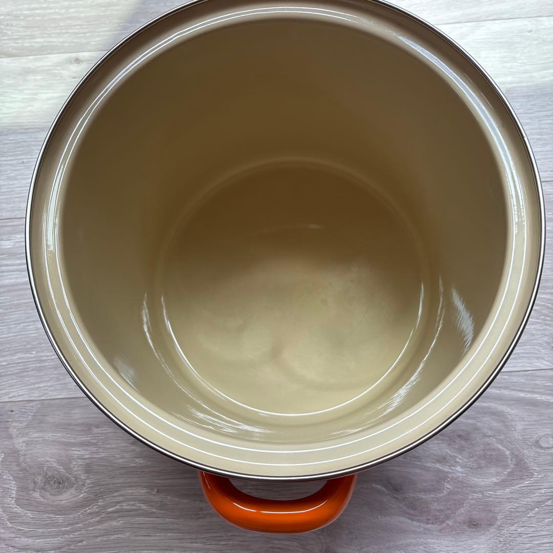 美品！！LE CREUSET 寸胴鍋 オレンジ