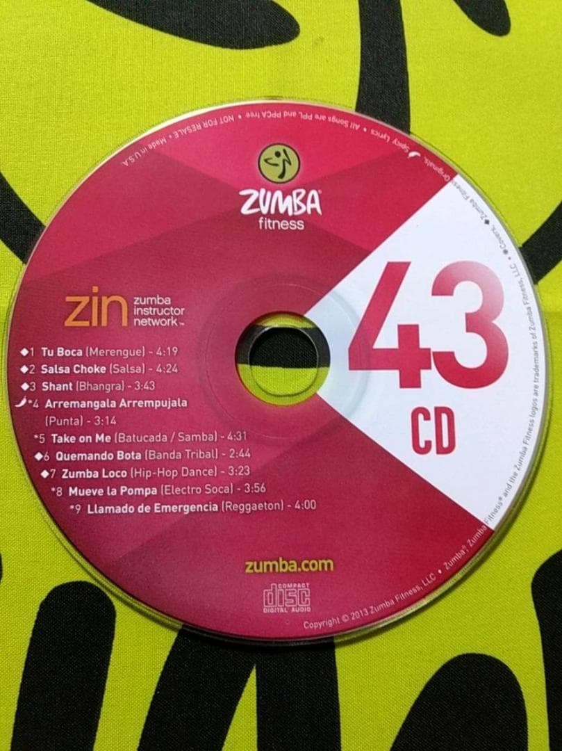 ZUMBA　ズンバ　ZIN43　CD＆DVD　インストラクター専用　希少品！
