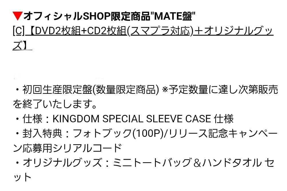 三代目J Soul Brothers KINGDOM ライブDVD MATE盤