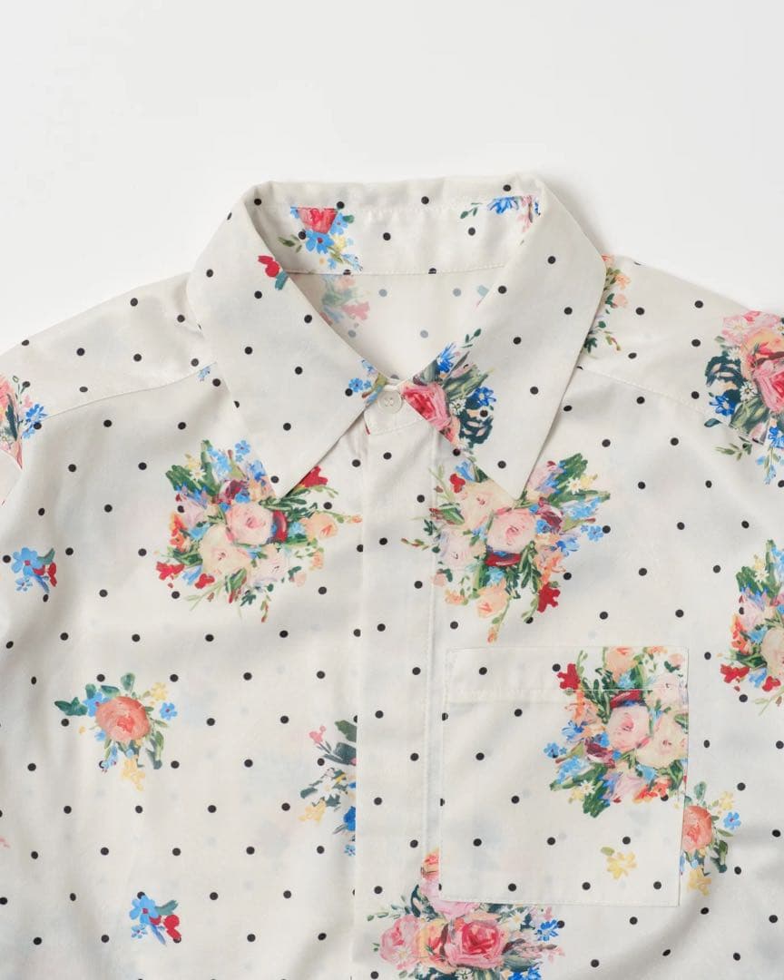 Poppy Dot Flower Shirt ポピー 花柄 フラワー トップス