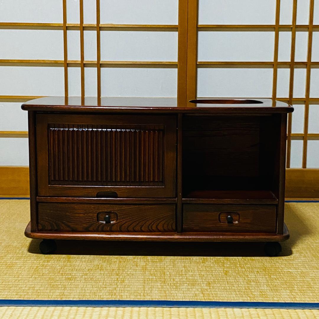 karimoku カリモク オールドカリモク ポットワゴン キャスター付 茶箪笥