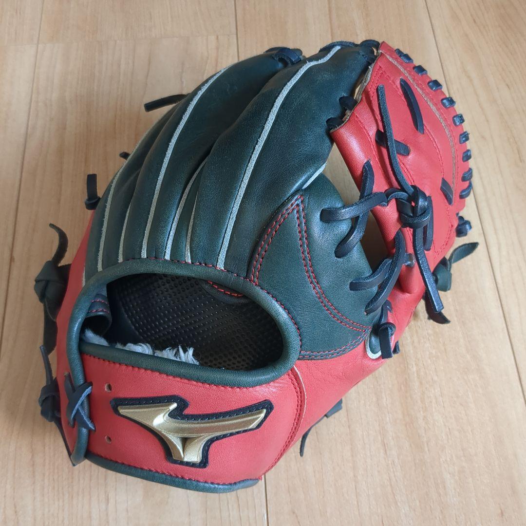 Mizuno ソフトボール用グローブ 赤/緑