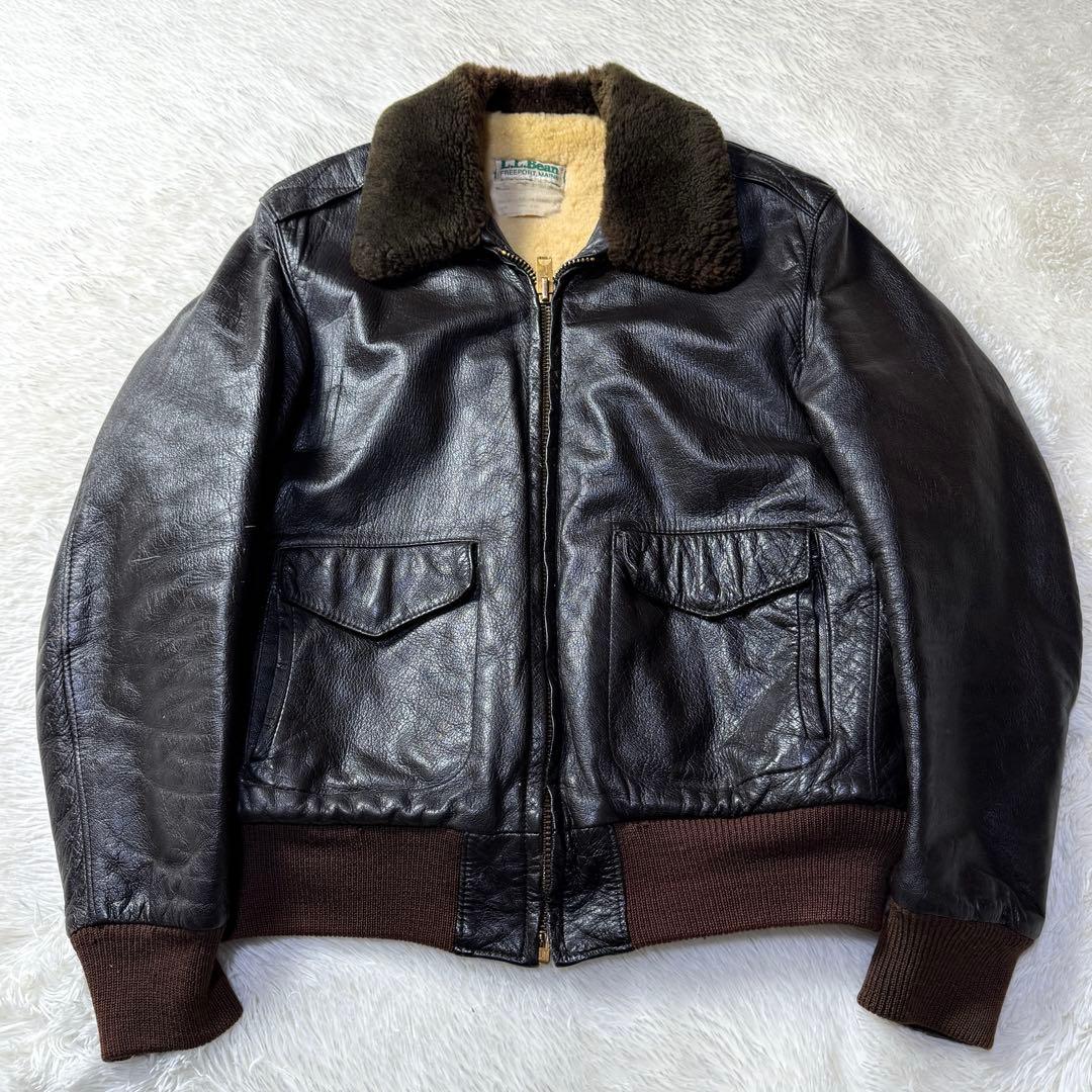 【名作】80s L.L.Bean G-1 フライトジャケット ゴートスキン 42