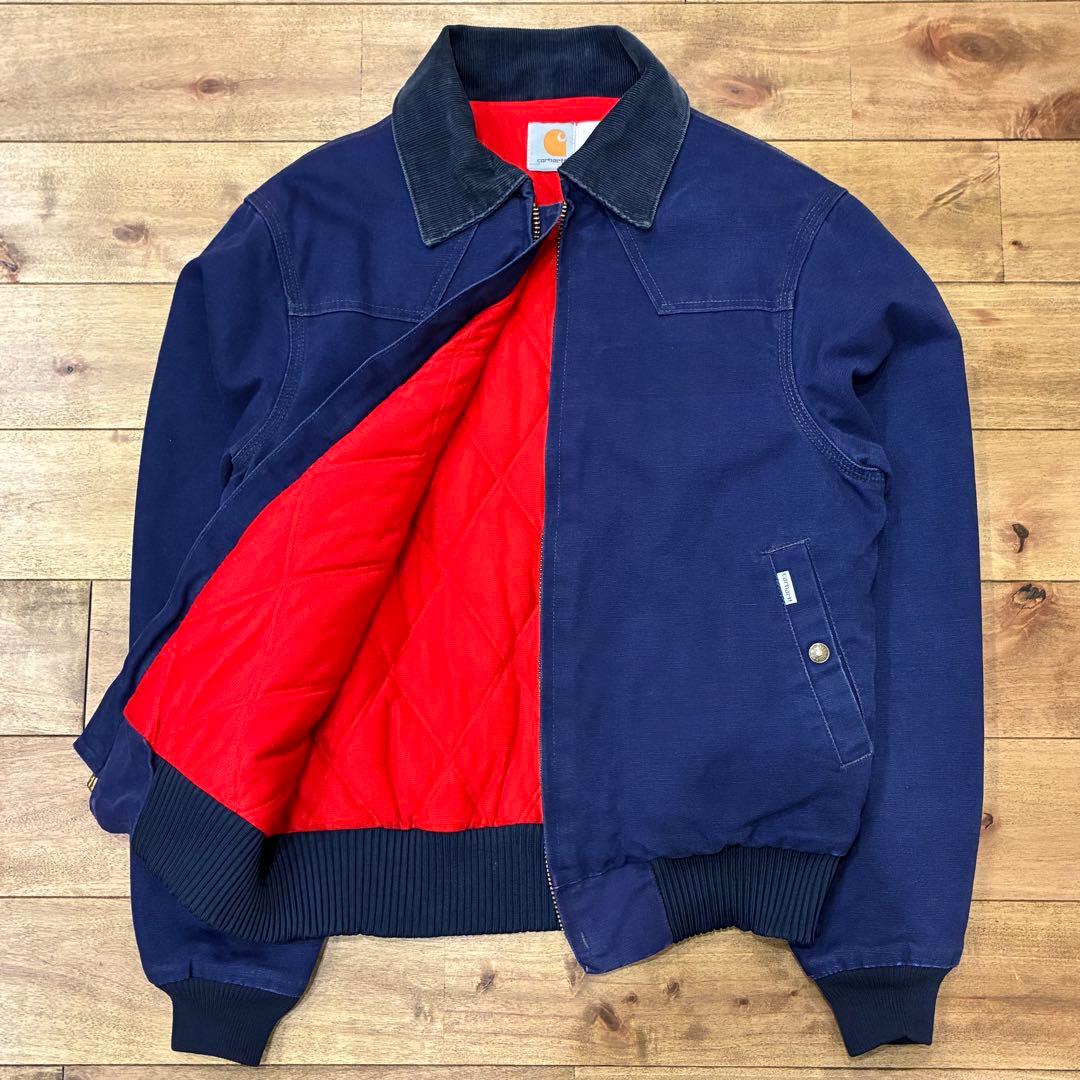 80s USA製 Carhartt サンタフェジャケットJQ162 Navy M