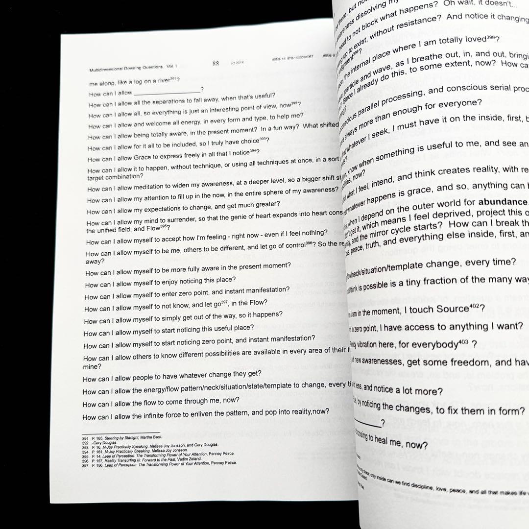 多次元ダウジングの質問 Multidimensional Dowsing