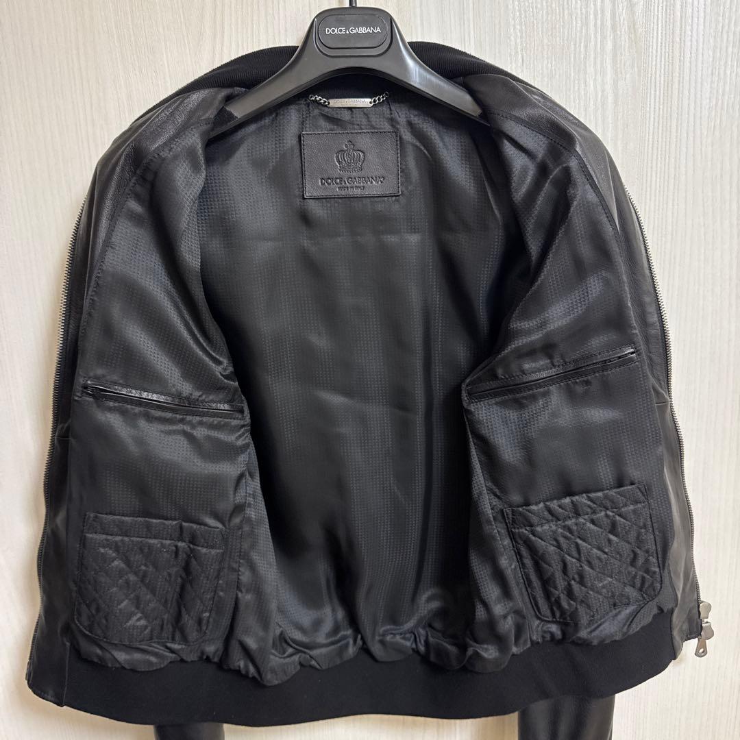 DOLCE&GABBANA レザー ライダース ジャケット