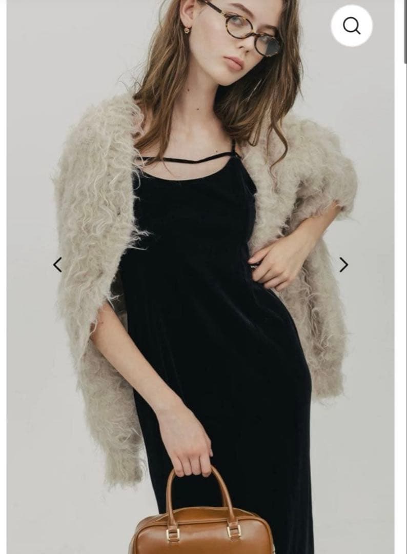 THETOE Annecy Velour Onepiece ブラック