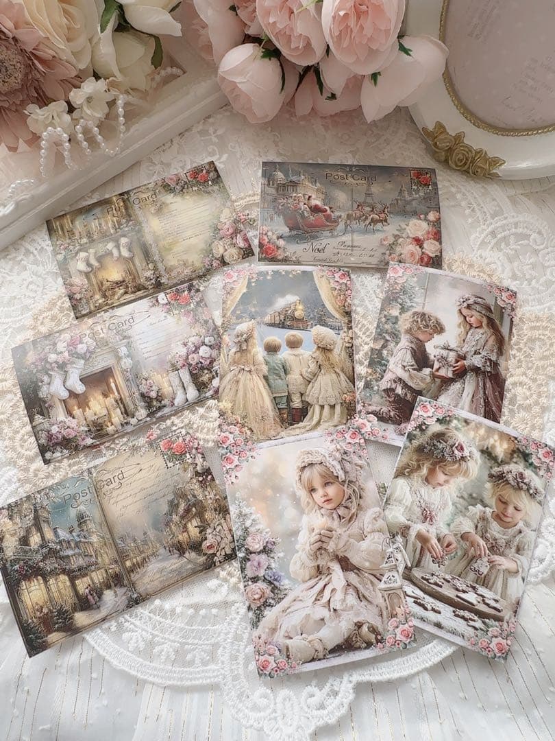 ♡専用♡ おすそ分けファイル アンティー コラージュ素材 ダイカット