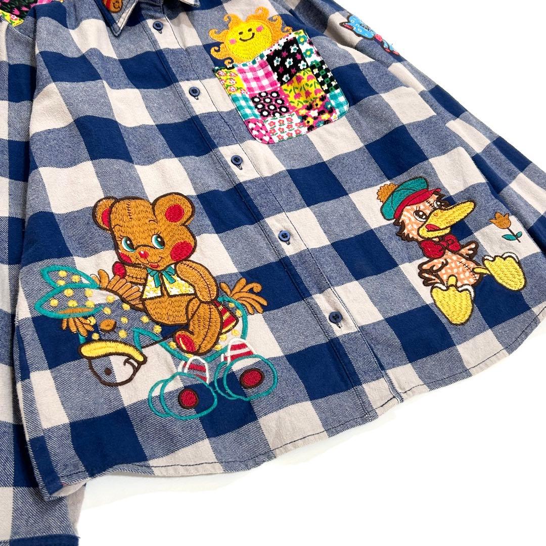 grand ground グラグラ 大人サイズ ネルシャツ ギンガムチェック M