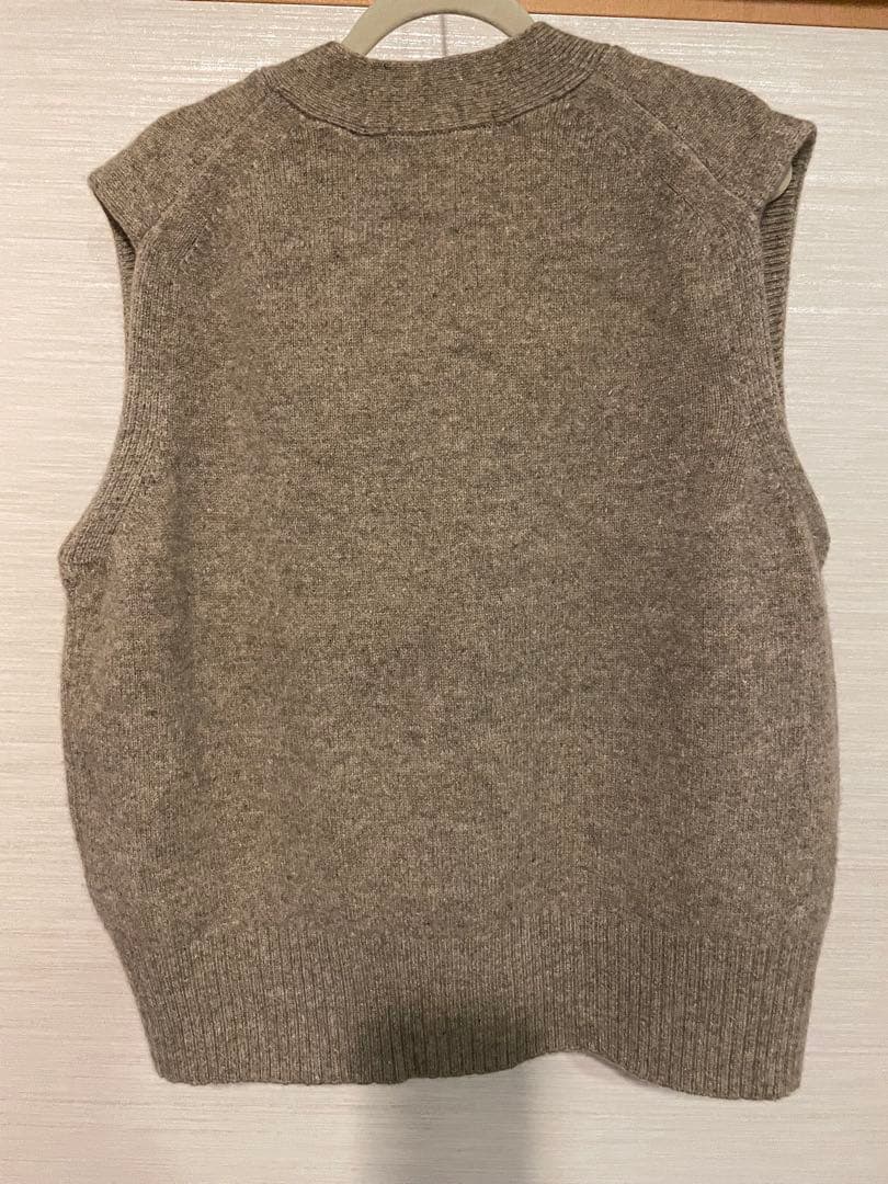 【junjun】ウールカシミヤブレンド　アクア　ニットベスト