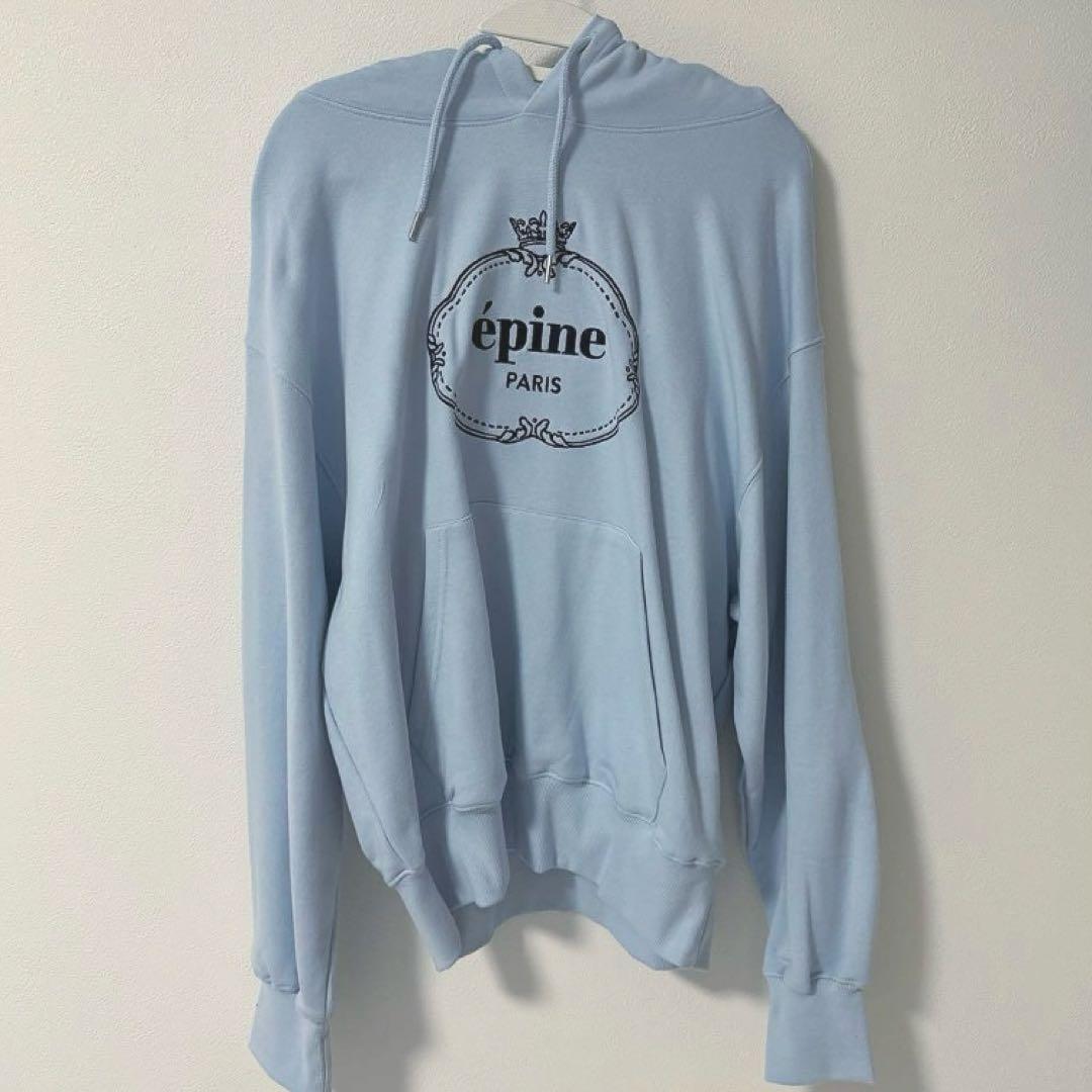 エピヌ épine emblem logo hoodie ライトブルー