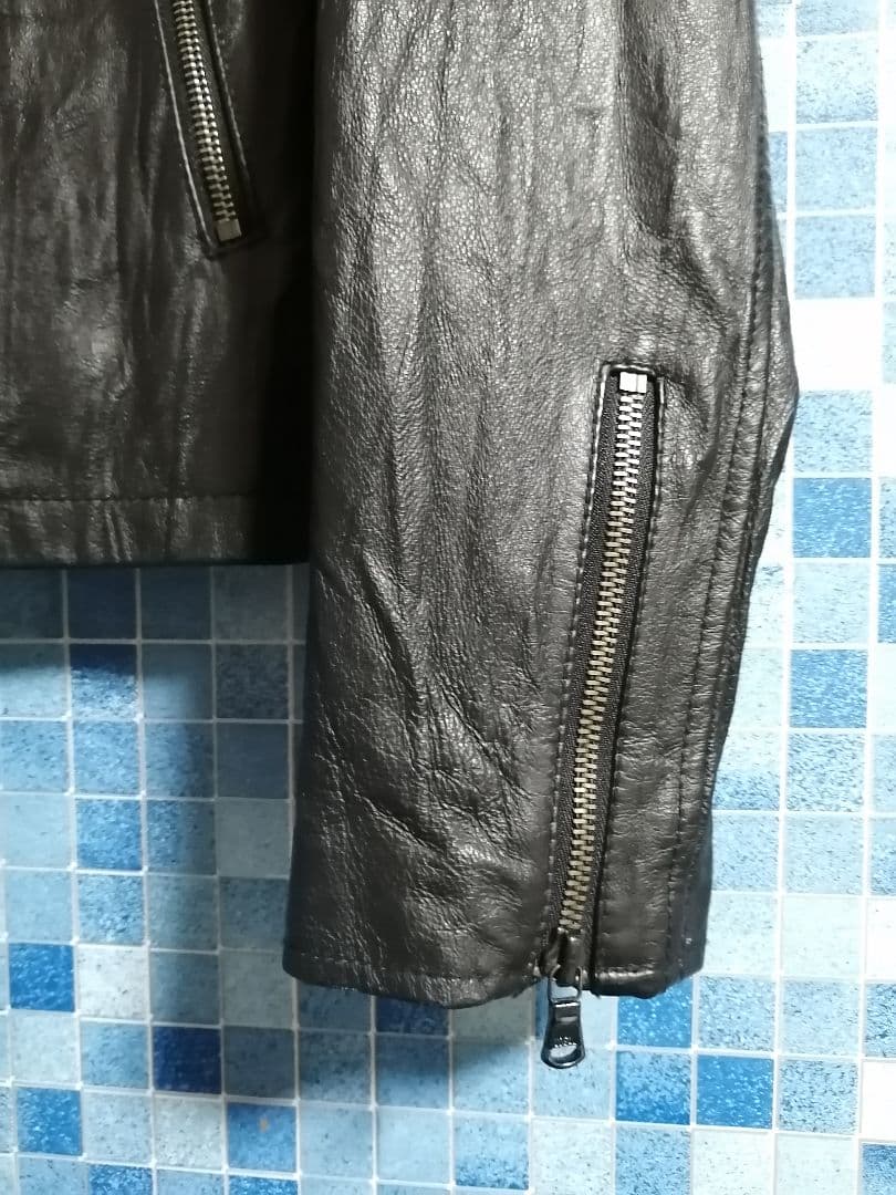【黒 羊革 ラムレザー】完売 VANQUISH 短丈 シングルライダース FR2