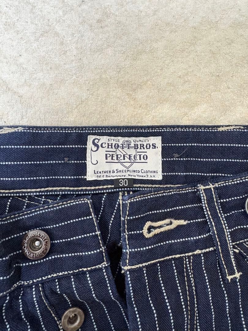Schott Bros. ストライプデニムパンツ 30