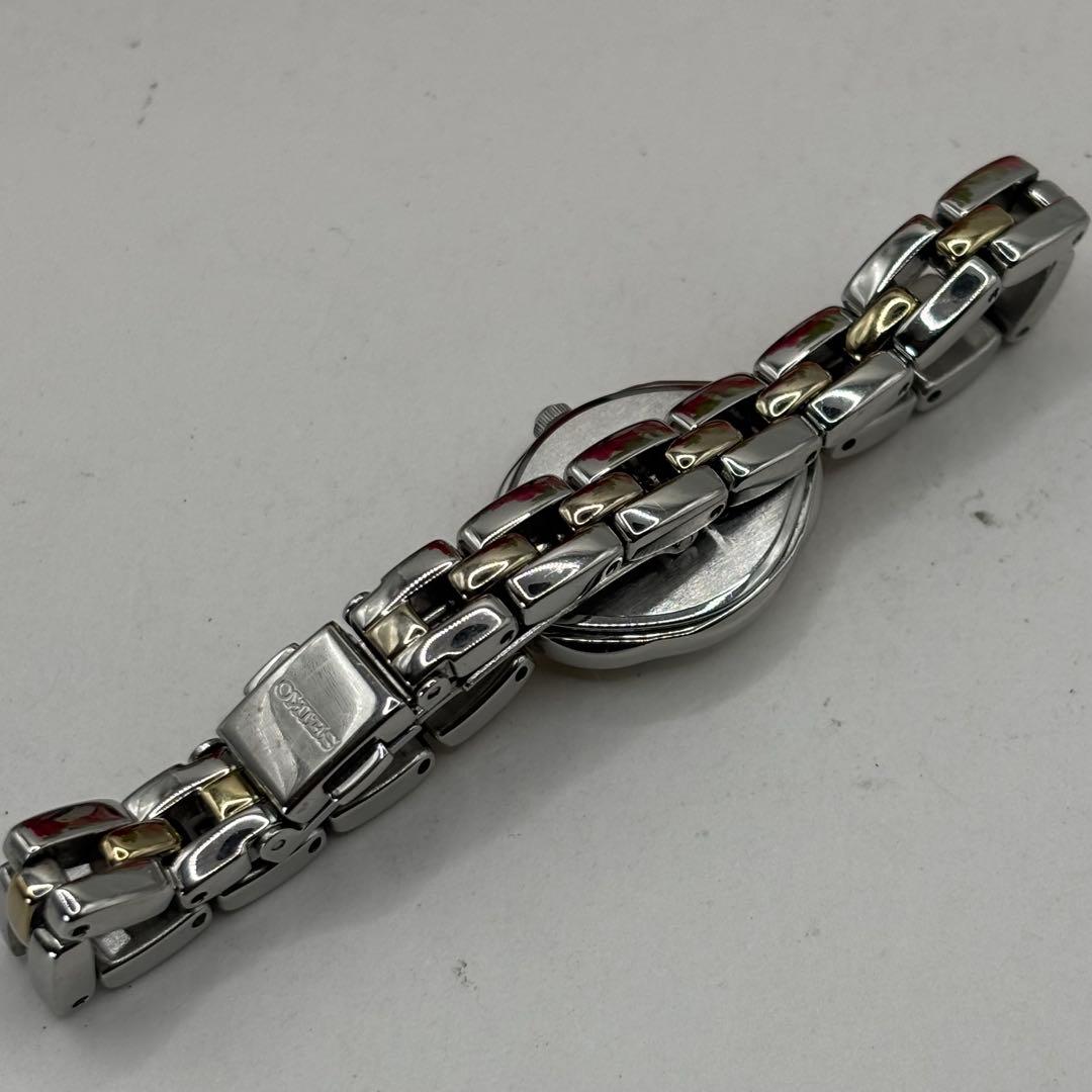 稼働品☆　SEIKOセイコー　ソーラー　シェル文字盤　レディース腕時計