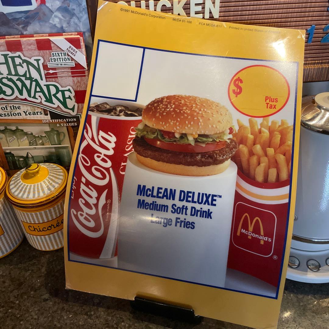 ヴィンテージ マクドナルド メニューサイン トランスライト デッドストック 美品