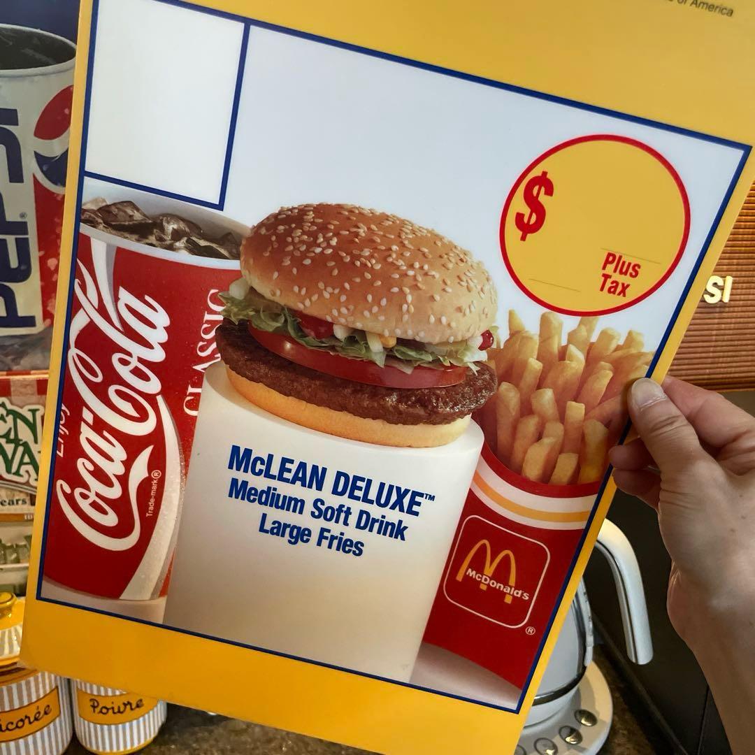 ヴィンテージ マクドナルド メニューサイン トランスライト デッドストック 美品