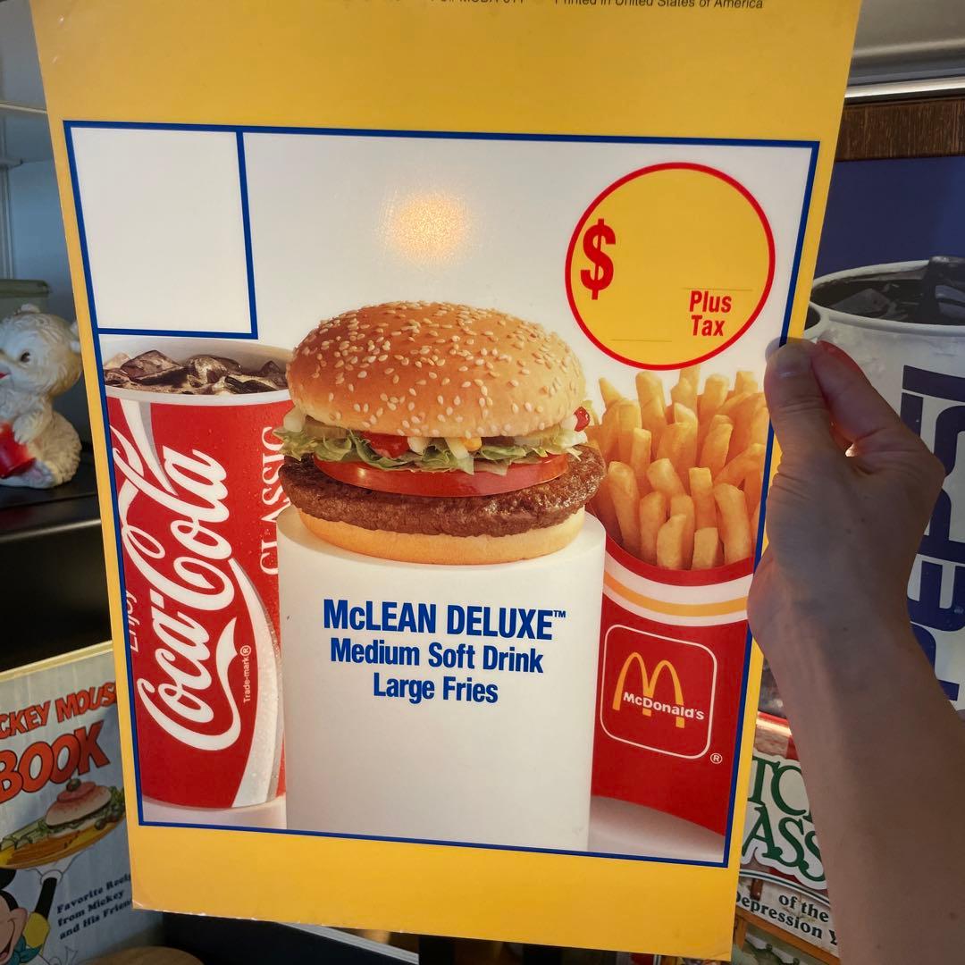 ヴィンテージ マクドナルド メニューサイン トランスライト デッドストック 美品