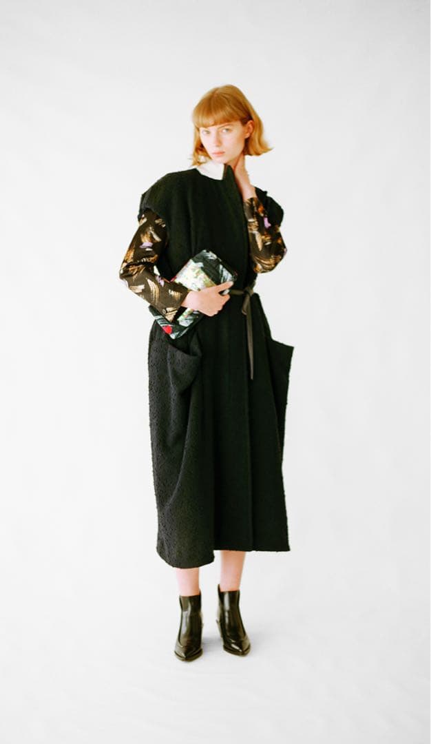 TELMA テルマ 10万23A/W ノットツイードロングジレ