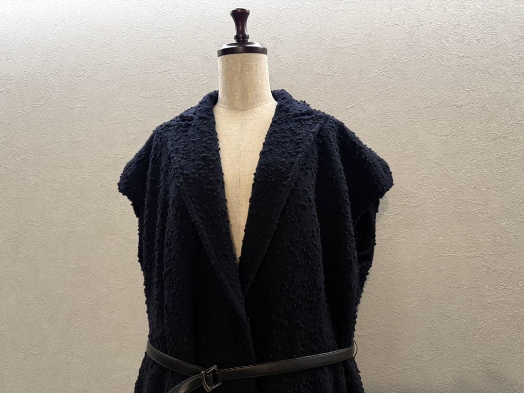 TELMA テルマ 10万23A/W ノットツイードロングジレ