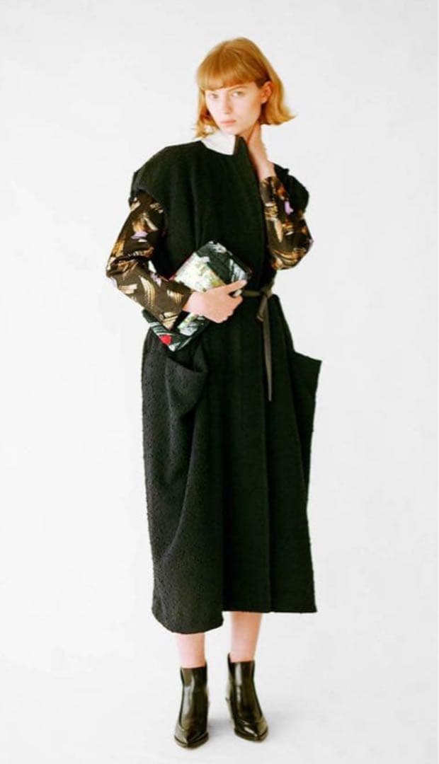 TELMA テルマ 10万23A/W ノットツイードロングジレ