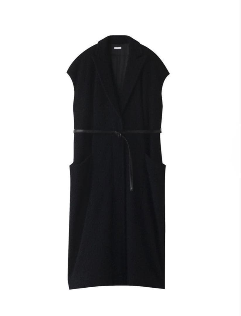 TELMA テルマ 10万23A/W ノットツイードロングジレ