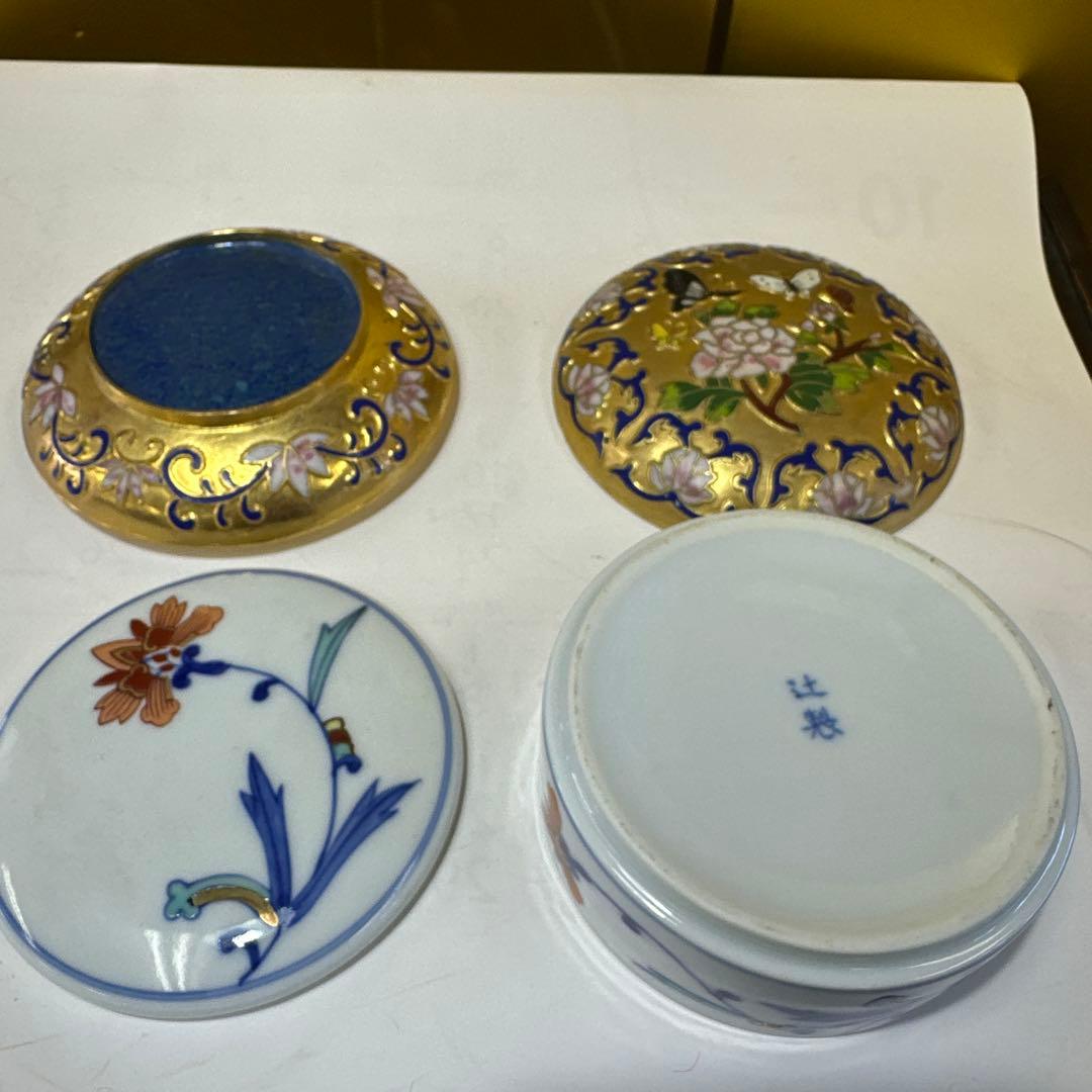 辻常陆，景泰蓝，小物入れ ，人間国宝，