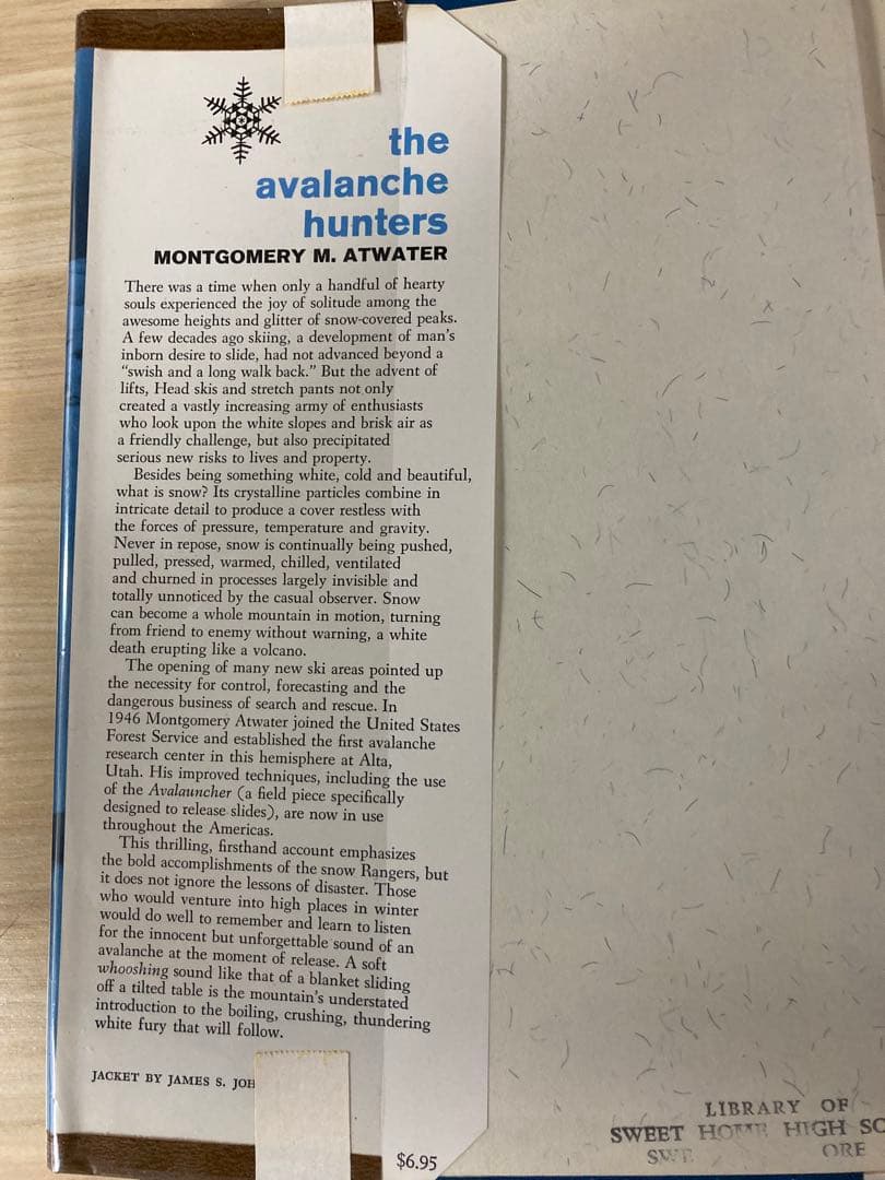 洋書 The avalanche hunters Atwater rare book