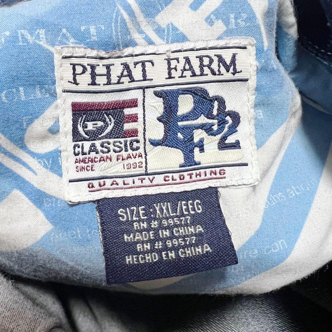 希少★PHAT FARM ファットファーム 刺繍ロゴ y2k デニムジャケット
