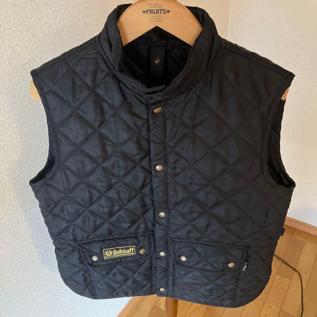 イギリス発　Belstaff ベルスタッフ　黒　キルティングベスト　ユニセックス
