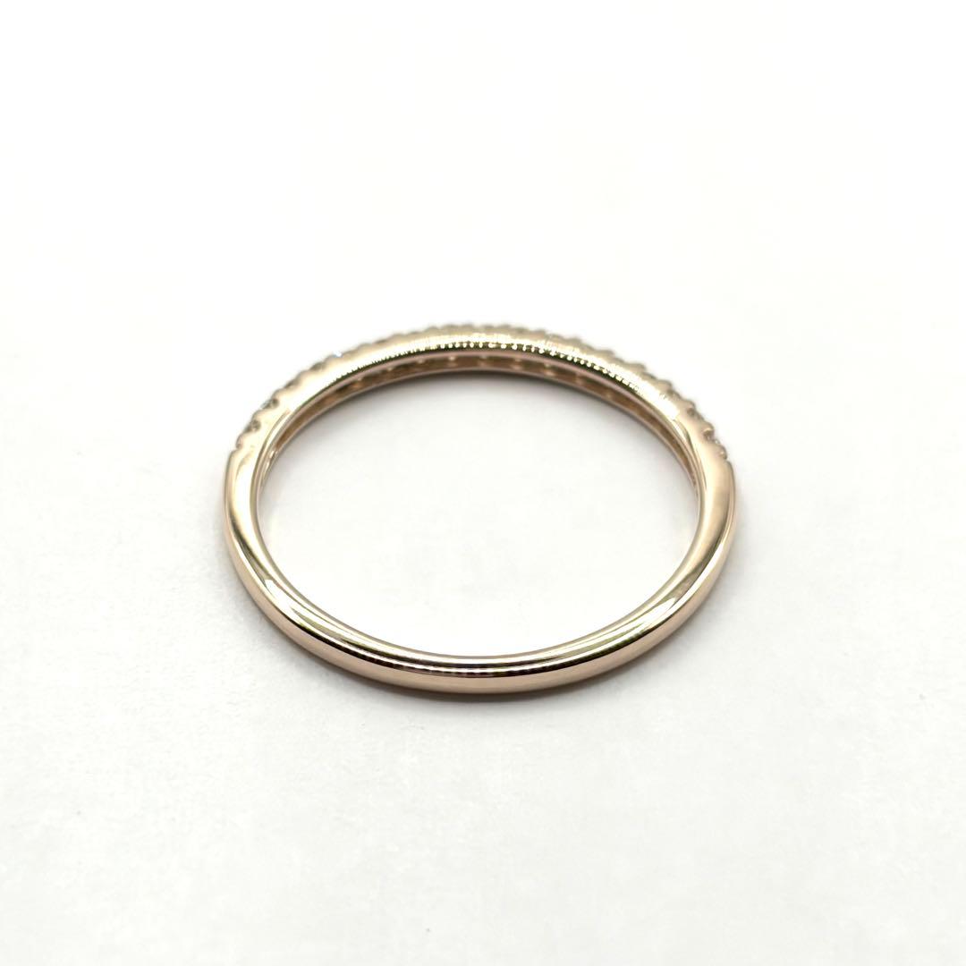 【新品同様】 ポンテヴェキオ K18 0.14ct ハーフエタニティダイヤリング
