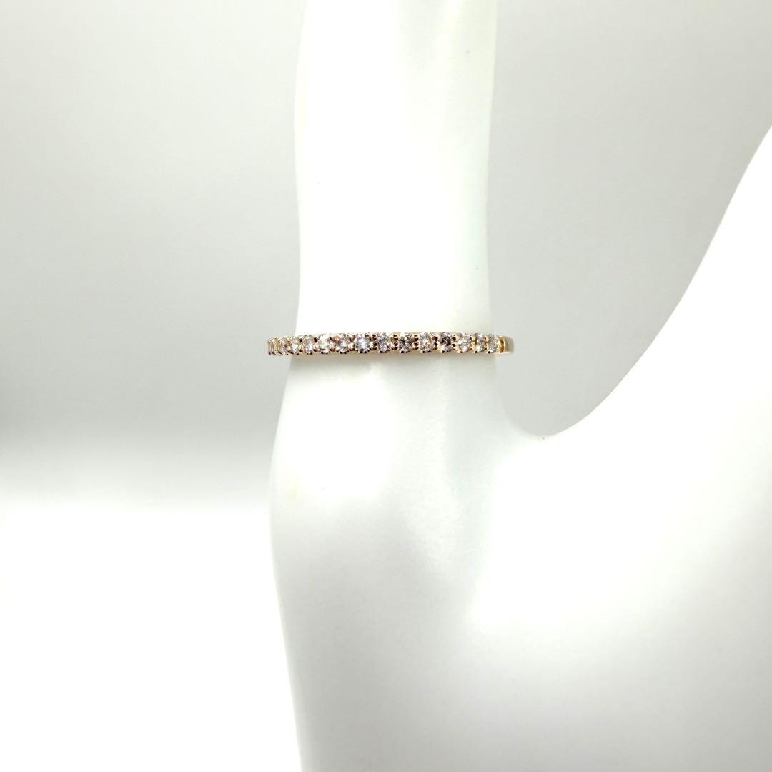 【新品同様】 ポンテヴェキオ K18 0.14ct ハーフエタニティダイヤリング