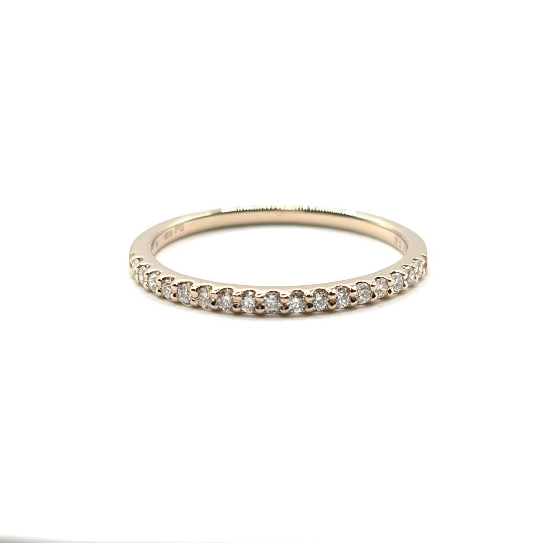 【新品同様】 ポンテヴェキオ K18 0.14ct ハーフエタニティダイヤリング
