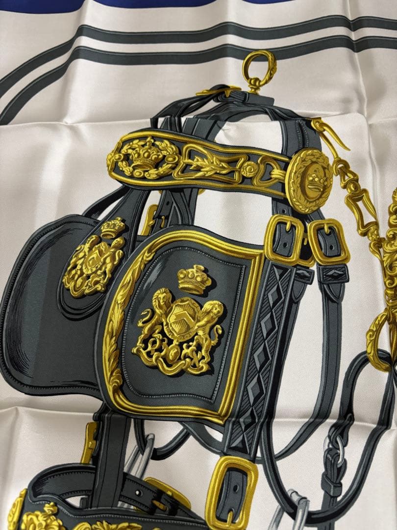 ぽ*ち様 HERMES スカーフ　90 未使用　美品