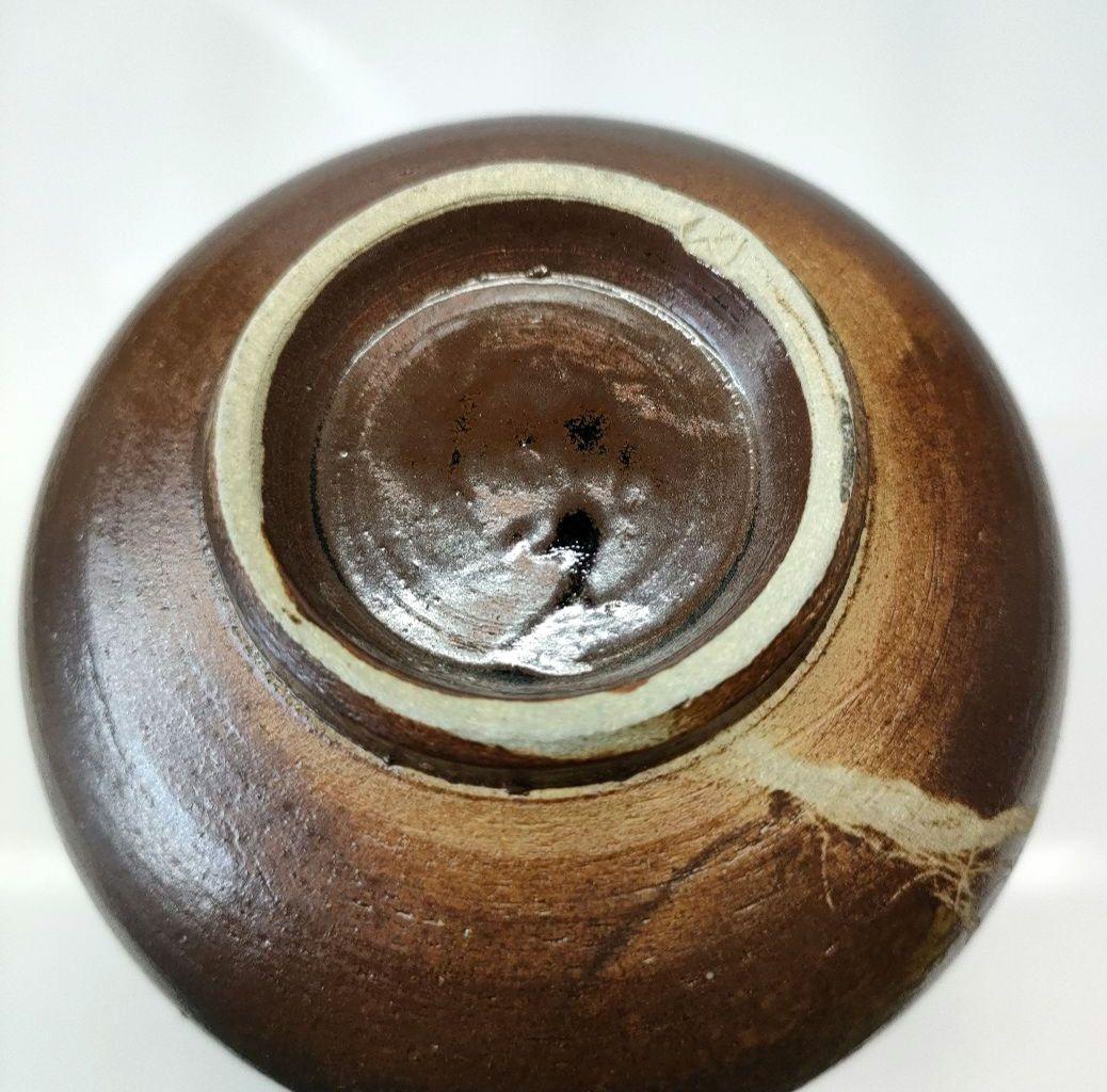 笠間焼 一輪挿し 小林政美作 深緑 筋目模様 焼物 和モダン 花器 置物